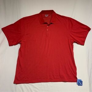 NEW ZORREL Golf Polo Shirt Men's 5XL Red Short Sleeve Dri-Balance Preppy Top